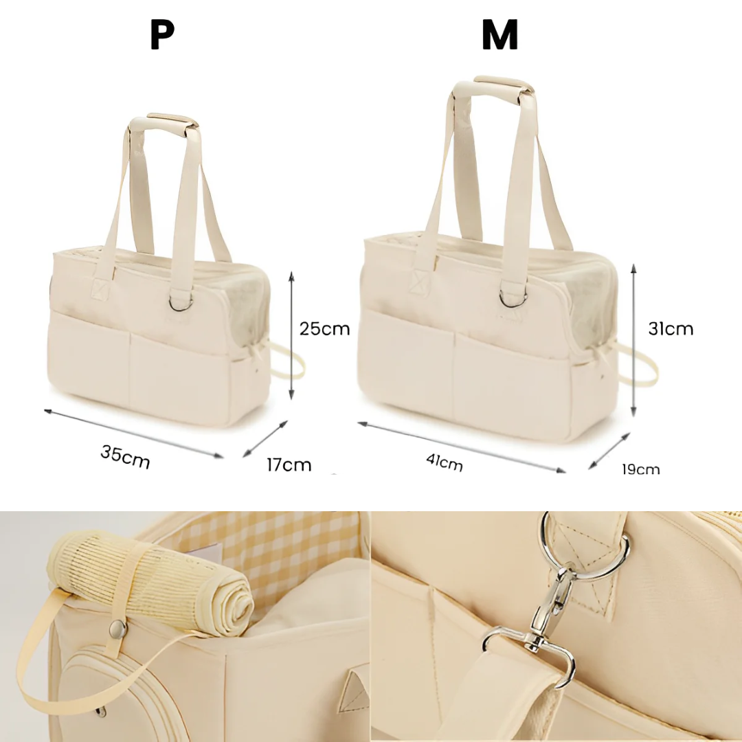 Bolsa de Transporte Luxuosa para Pets Pequenos – Acolchoada, Estilosa e Confortável
