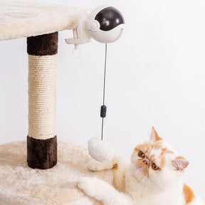 Brinquedo Interativo com Bolinha de Pelúcia – Diversão e Estímulo para Gatos