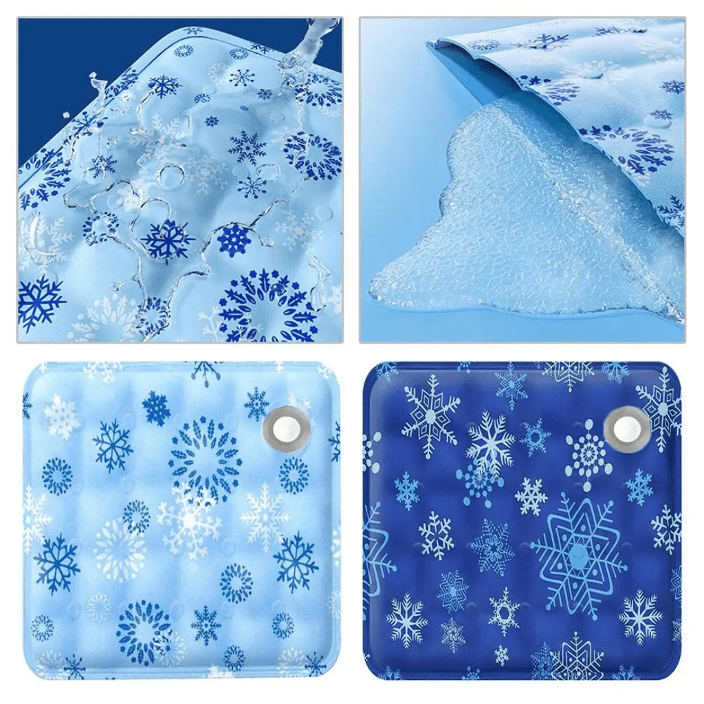 Detalhe do acabamento do tapete gelado Summer Pet Ice Cushion para pets confortáveis