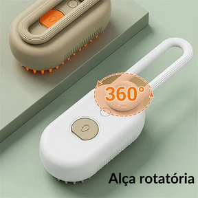 Escova 3 em 1 para Pets – Limpa, Massageia e Remove Pelos com Praticidade