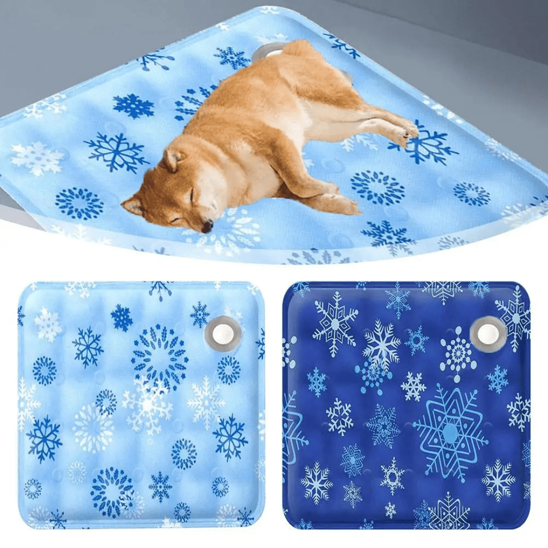 Tapete gelado Summer Pet Ice Cushion azul para cães e gatos refrescando no verão