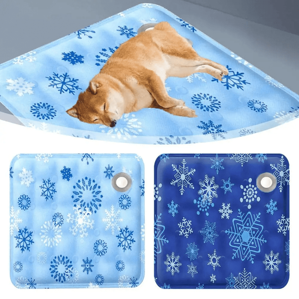 Tapete gelado Summer Pet Ice Cushion azul para cães e gatos refrescando no verão