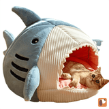 Cama Toca Tubarão para Pets — Conforto e Segurança para Cães e Gatos