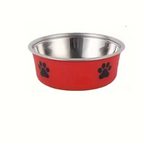 Tigela antiderrapante para pets com base estável em piso de cerâmica