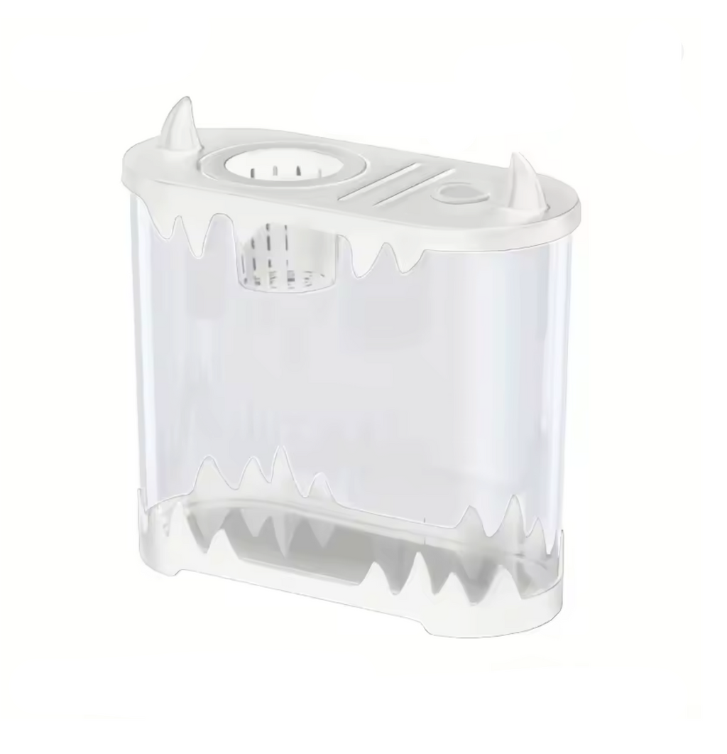 Aquário slim para peixes em vidro transparente com tampa e iluminação embutida