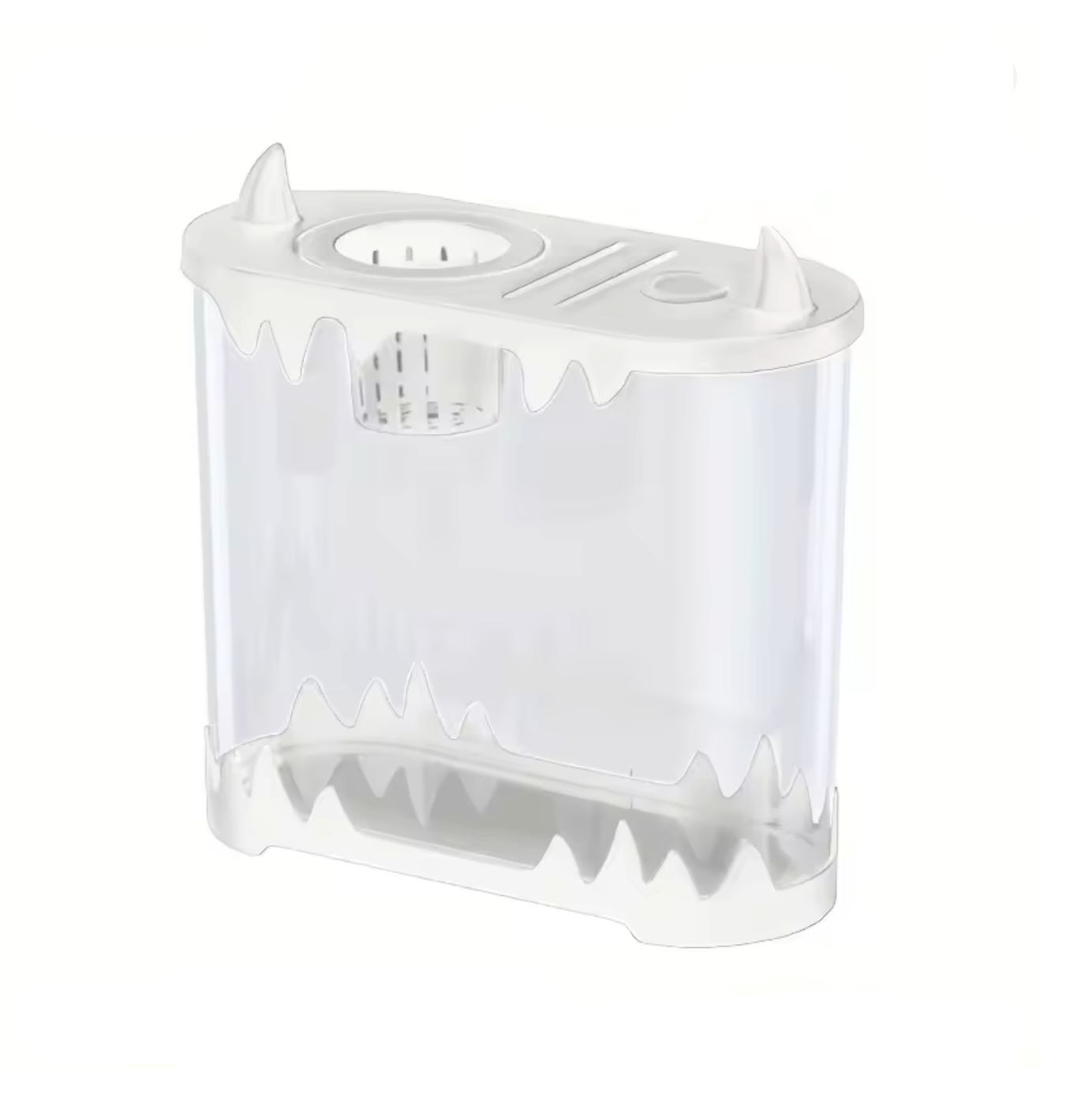 Aquário slim para peixes em vidro transparente com tampa e iluminação embutida