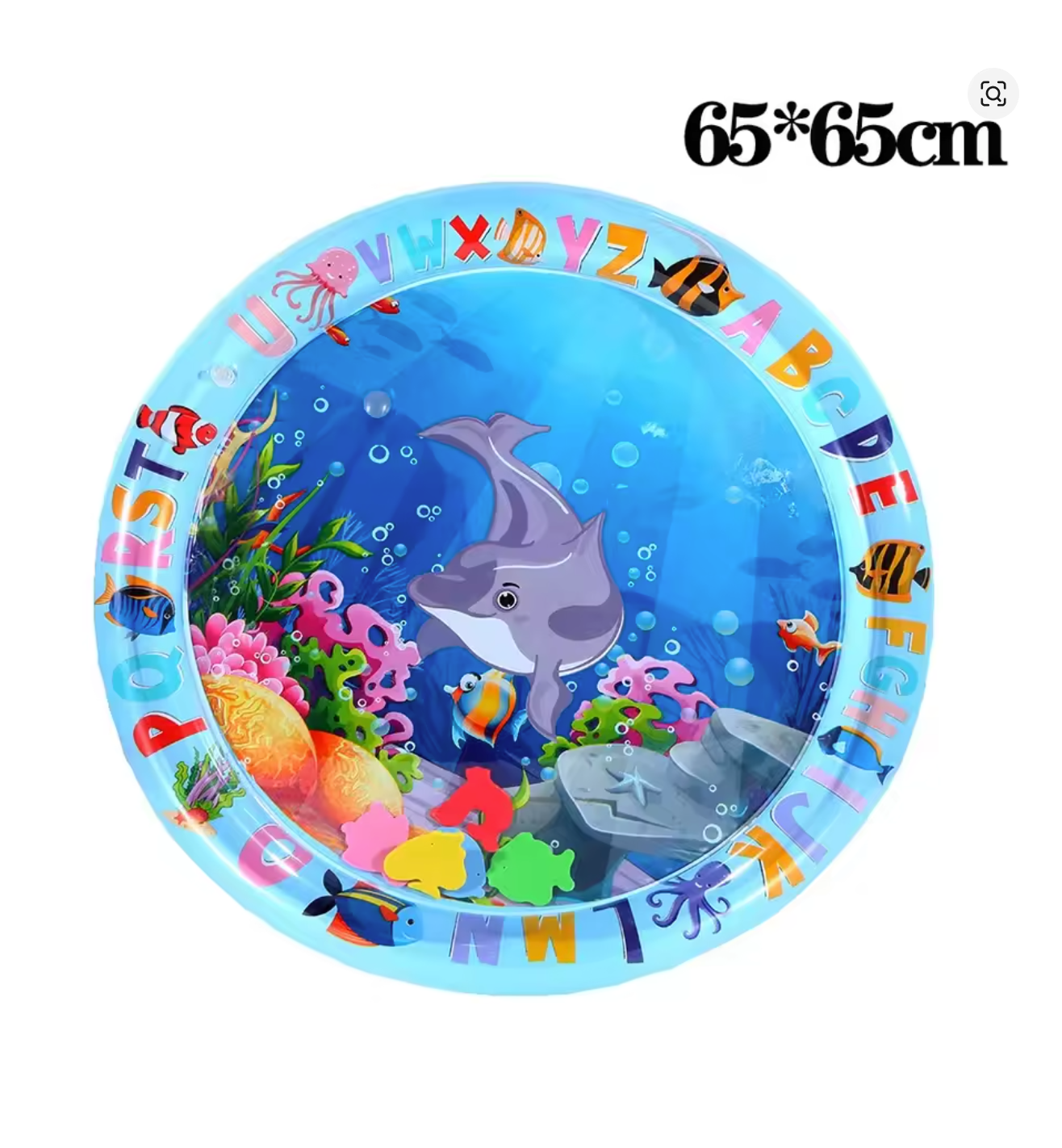 Ambiente de lazer com tapete aquático sensorial para cães e gatos, promovendo diversão e saúde