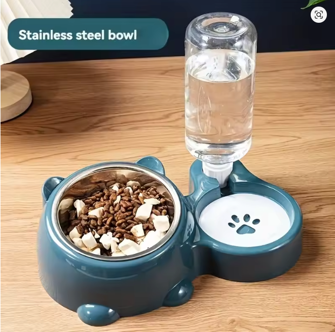 Embalagem do alimentador automático para cachorro e gato Madrupet destacando funcionalidades