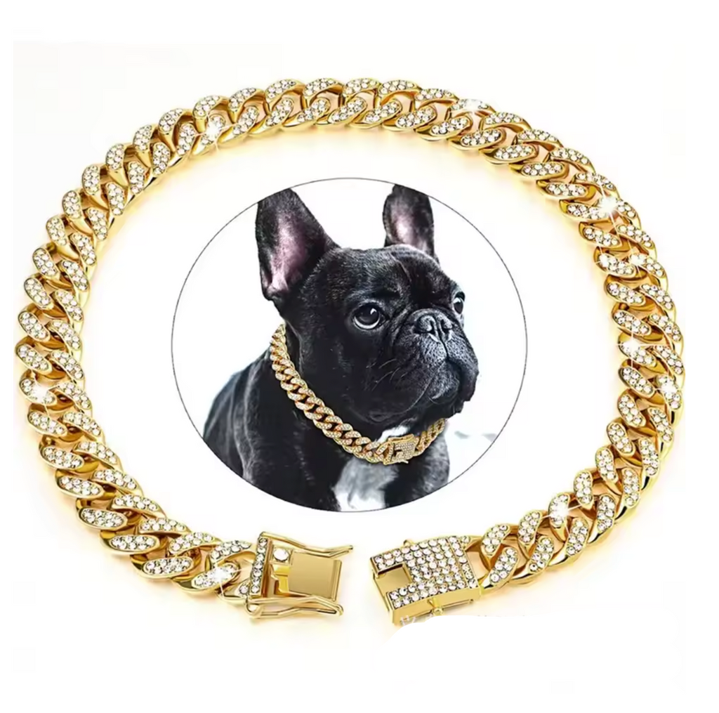 Embalagem do colar pet estilo cubano Madrupet destacando qualidade e estilo