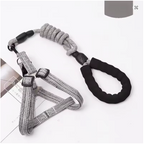 Conjunto peitoral e guia para cachorro com ajuste fácil e guia de 1,5m em nylon durável