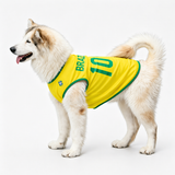 Camiseta Brasil Copa do Mundo Para Cachorro — Número 10