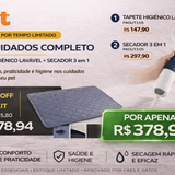 Kit Grooming Completo — Secador 3 em 1 + Tapete Higiênico Lavável