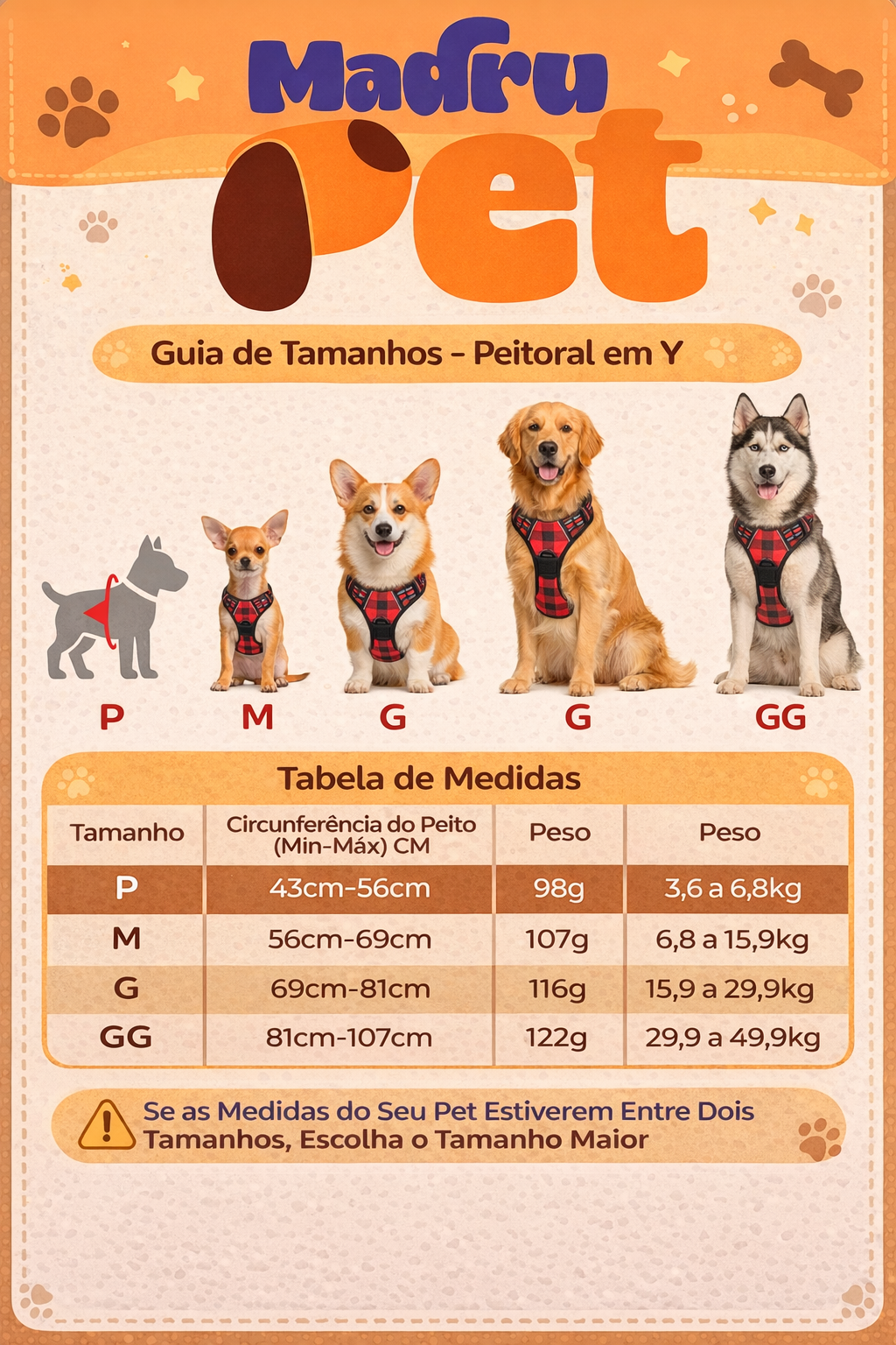 Peitoral Anti Puxão MadruPet — Passeios sem estresse para você e sem dor para seu cão