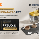Kit Hidratação Pet — Bebedouro Fonte com Filtro + Tapete Antiderrapante