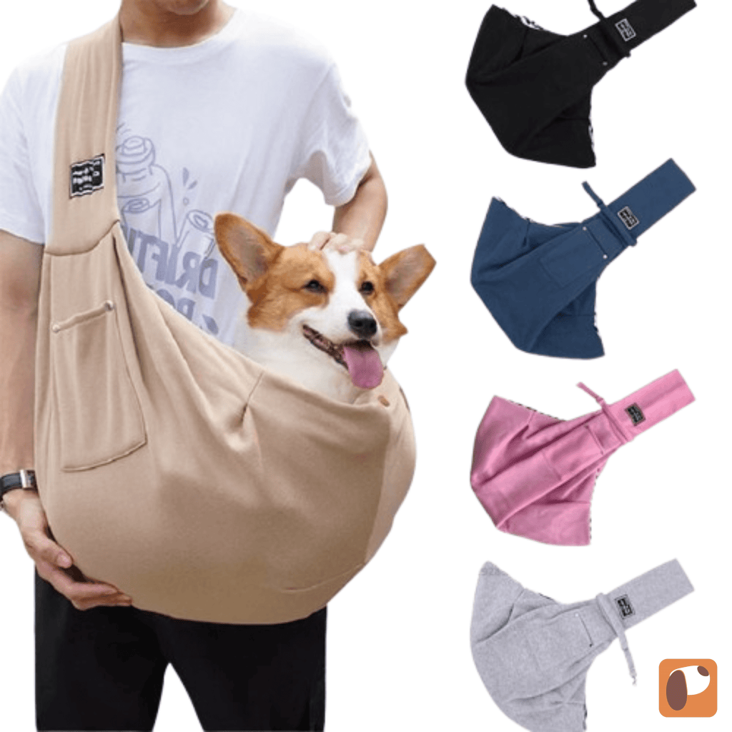Bolsa transversal para pets pequenos com alça ajustável e tecido resistente para transporte confortável