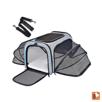 Bolsa de transporte para pets pequenos dobrável com tela ventilada para circulação de ar