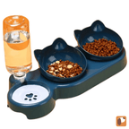 Tigela 3 em 1 para gatos com bebedouro automático e comedouro integrado para alimentação prática