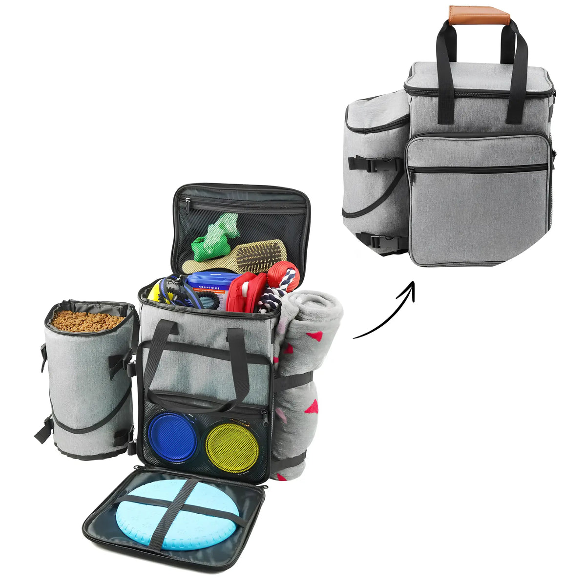 Mala Organizadora para Pets – Ideal para Viagens com Acessórios, Rações e Brinquedos