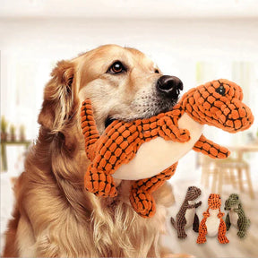 Brinquedo de Pelúcia com Apito para Cães – Estímulo Auditivo e Mordidas Seguras