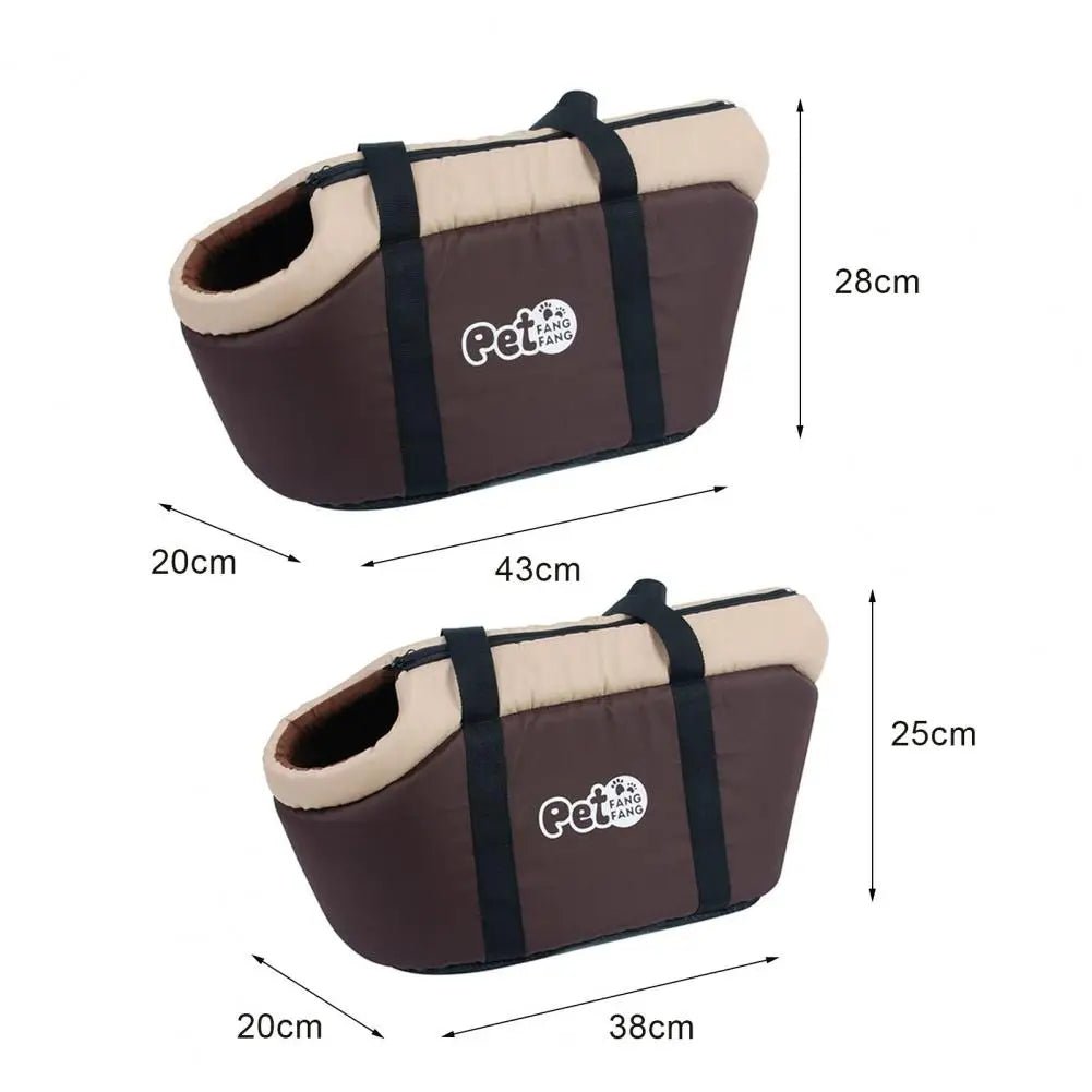 Bolsa de colo para pets pequenos em tom azul, ideal para transporte seguro em viagens