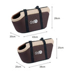 Bolsa de colo para pets pequenos em tom azul, ideal para transporte seguro em viagens