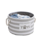 Cesta dobrável para brinquedos de pets compacta e fácil de guardar, ideal para espaços pequenos