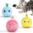 Brinquedo automático para gatos com sons de latidos aleatórios, bola de pelúcia interativa para alívio e exercício do tédio, presente elétrico para animais de estimação