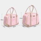 Detalhe da almofada interna macia da bolsa transportadora para pets garantindo conforto extra