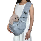 Bolsa transversal para pets pequenos com fechamento seguro para transporte prático e confortável