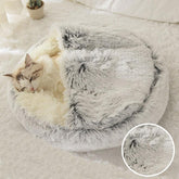 Cama Redonda Antiestresse para Gatos – Ultra Macia, Lavável e Confortável