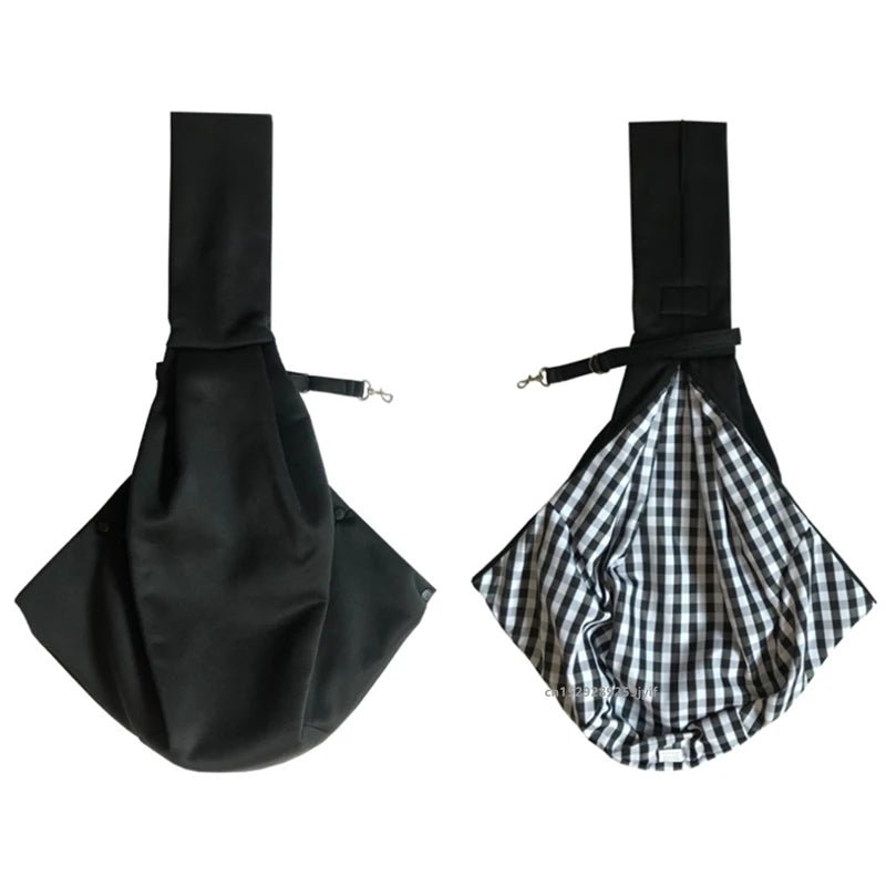 Detalhe do zíper reforçado da bolsa transversal para pets pequenos garantindo segurança