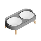 tigela dupla elevada para pets Madrupet com design ergonômico e materiais duráveis