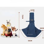 Pet pequeno dentro da bolsa transversal para pets pequenos durante passeio ao ar livre