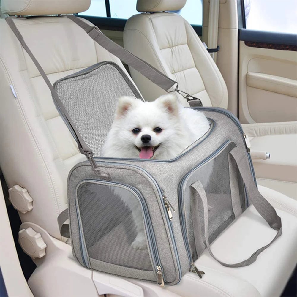 Bolsa para levar pets pequenos em mãos, ideal para viagens curtas e conforto do animal
