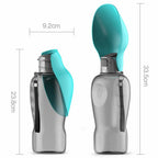 Garrafa de água portátil para cães, 800ml, para cães pequenos, médios e grandes, viagem ao ar livre, tigela, filhote de cachorro, gato, alimentador, animais de estimação, acessórios labrador