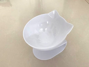 Comedouro e Bebedouro Elevado Para Gatos – Formato de Gatinho e Postura Saudável