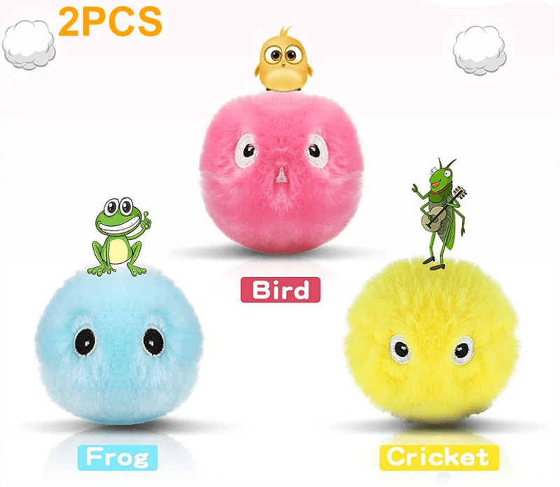 bola de pelúcia interativa para gatos em cor vibrante com sons para entretenimento