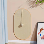Visão lateral do arranhador de sisal para gatos mostrando altura ideal para gatos adultos