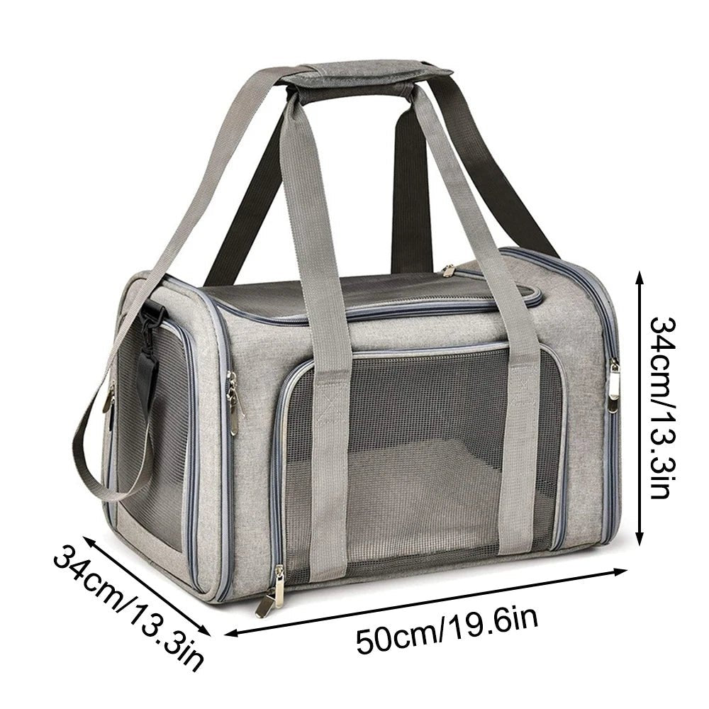 Bolsa de transporte para pets pequenos Madrupet com design compacto e tecido resistente