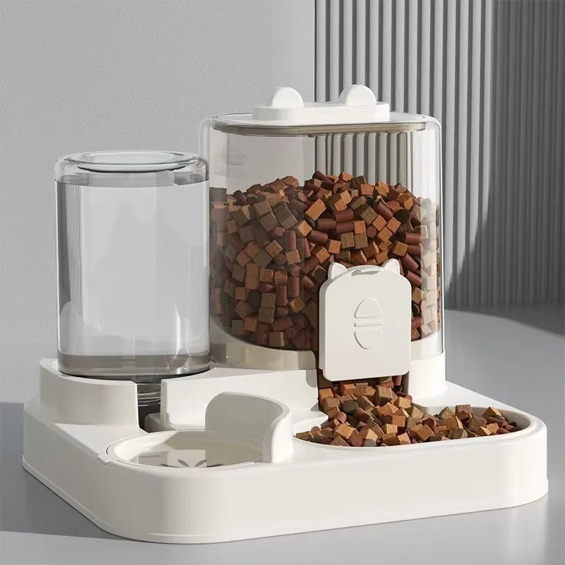 embalagem do alimentador automático para pets com selo de qualidade e instruções de uso
