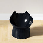 Tigela elevada para gatos, prato de alimentação elevado de plástico anti-ponta para animais de estimação com borda inclinada, proteção para pescoço, comida para gatinhos, 1 peça