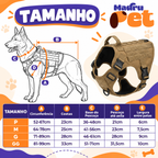 Peitoral Tático Militar para Cachorro — Alça Reforçada e Controle Seguro
