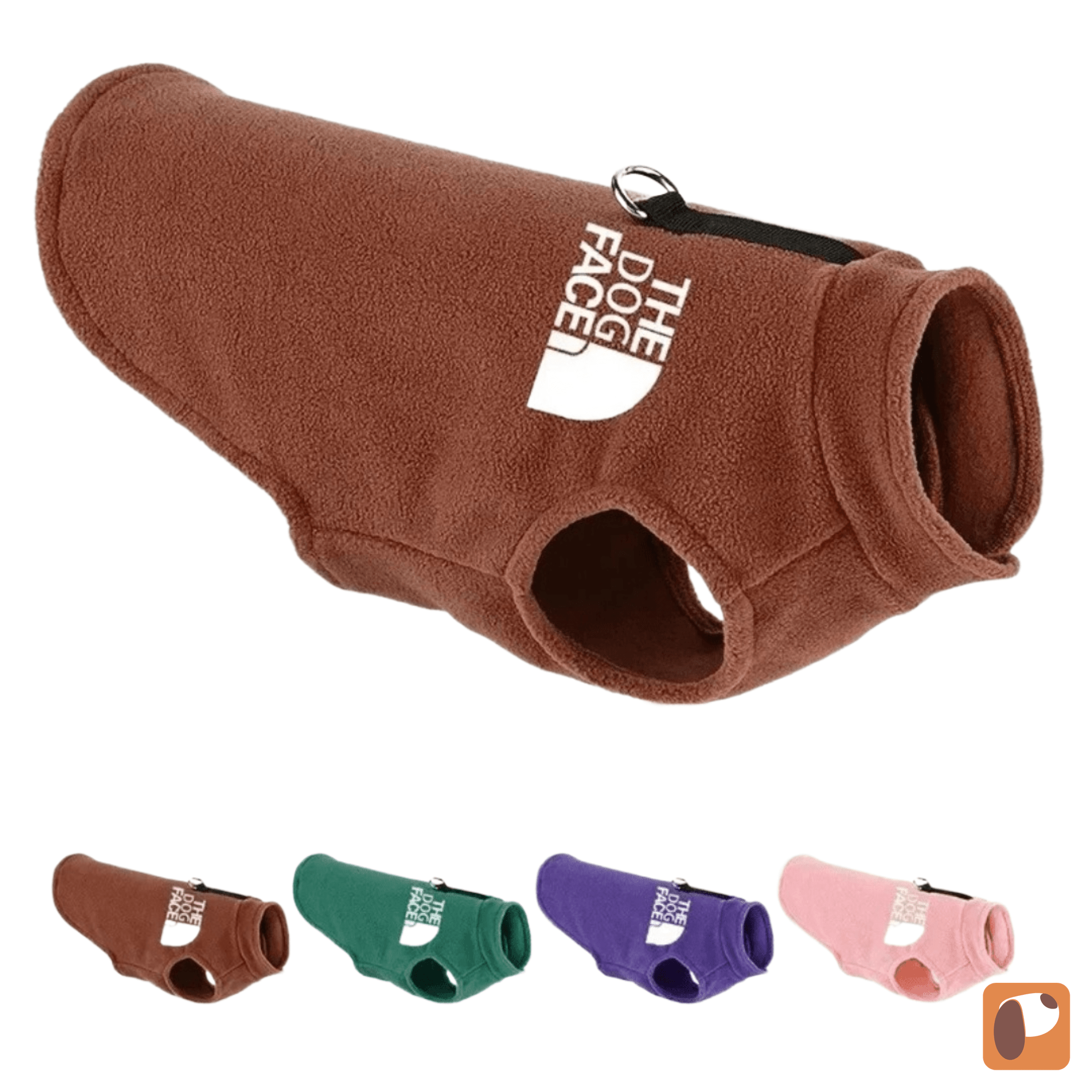 Casaco colete flanelado para cães com argola para guia, ideal para passeios confortáveis e protegidos
