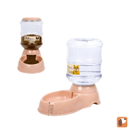 Kit comedouro e bebedouro automático por gravidade para pets, ideal para alimentação prática e contínua