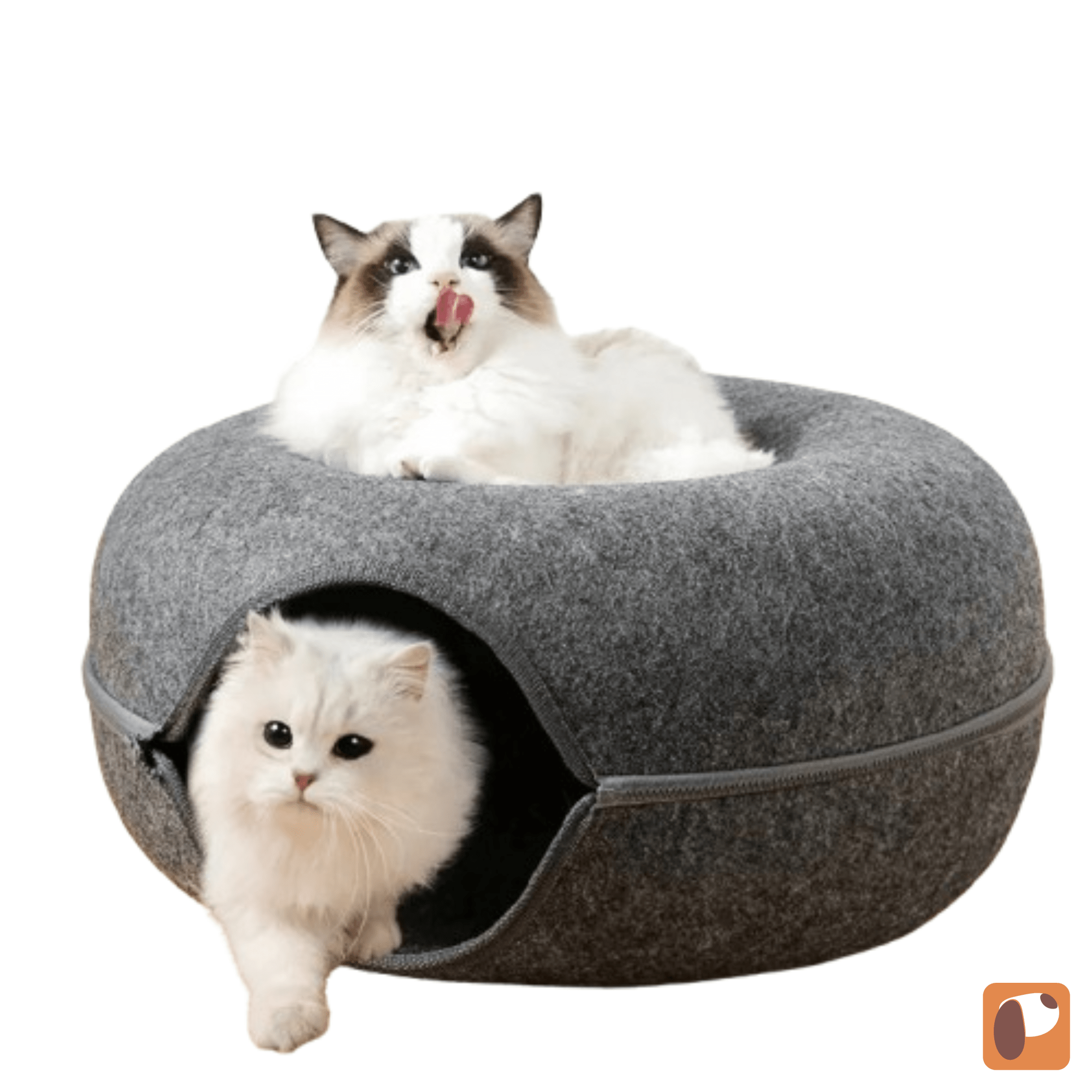 Cama interativa túnel para gatos em tecido macio com design confortável e divertido