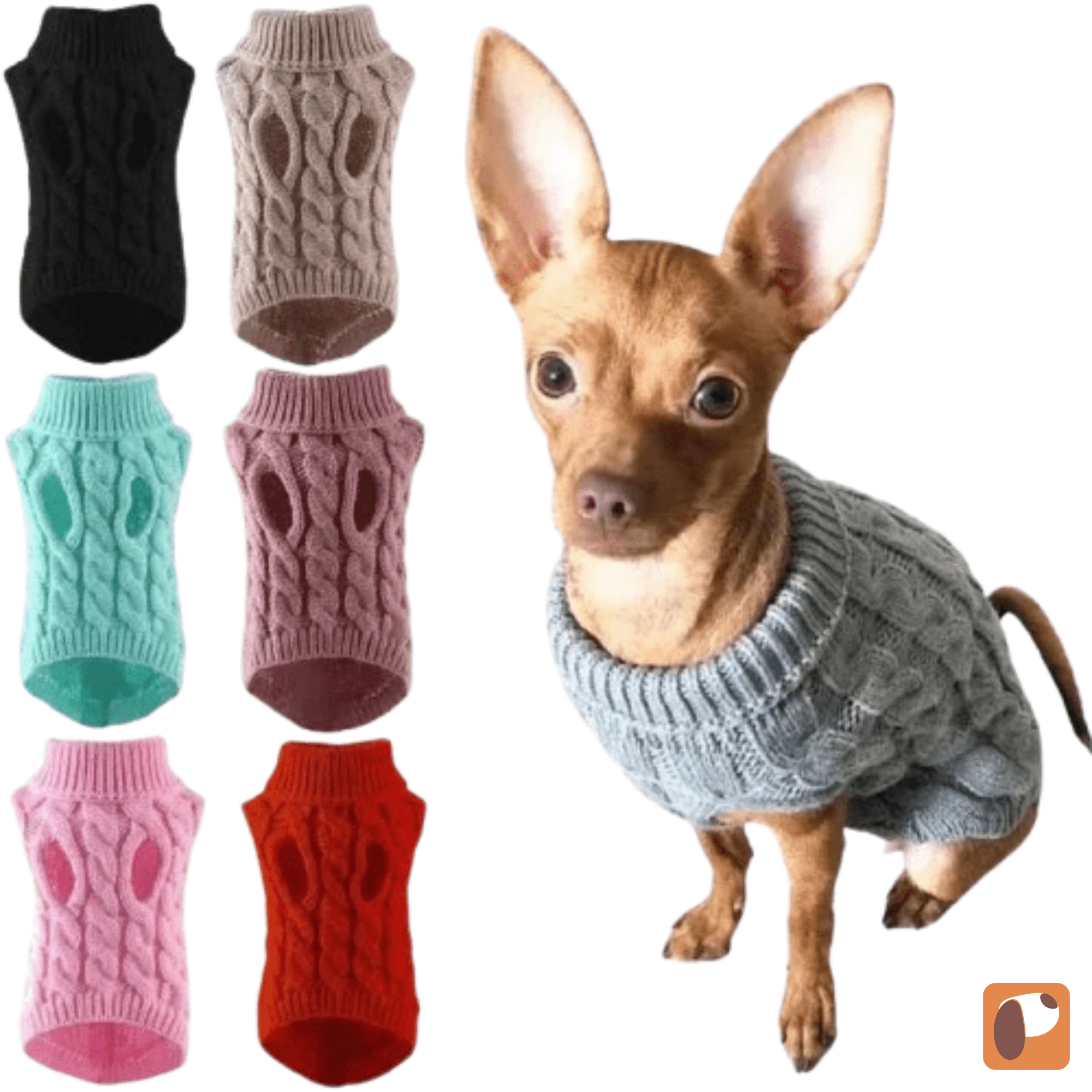 Suéter para cães e gatos em tecido macio, garantindo conforto e estilo para seu pet no inverno