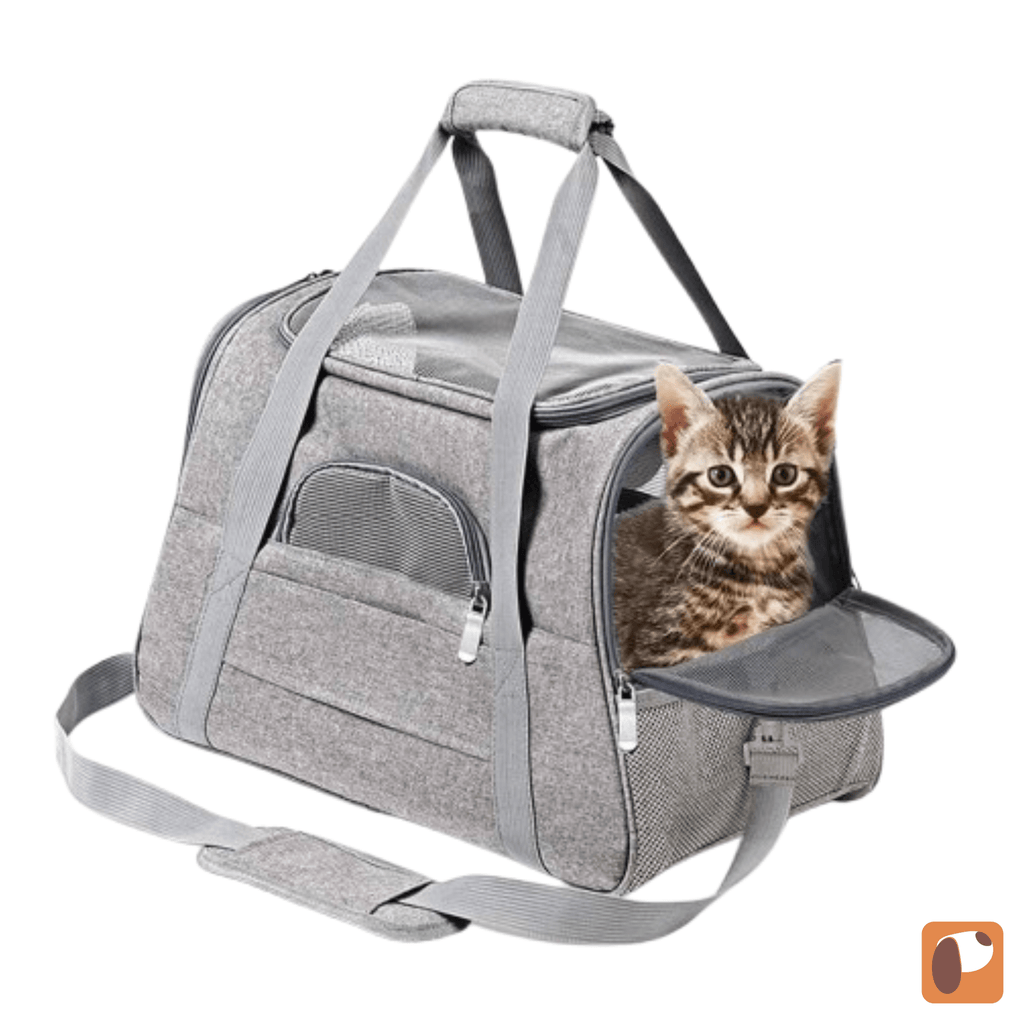 Bolsa de transporte para pets pequenos com tecido resistente e fechamento seguro para passeios