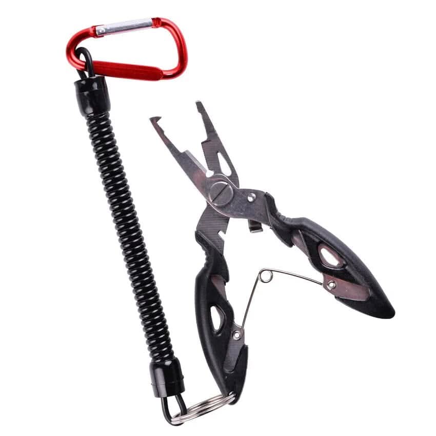 Alicate de pesca multifuncional em aço inox com corte fácil de linha para pesca esportiva