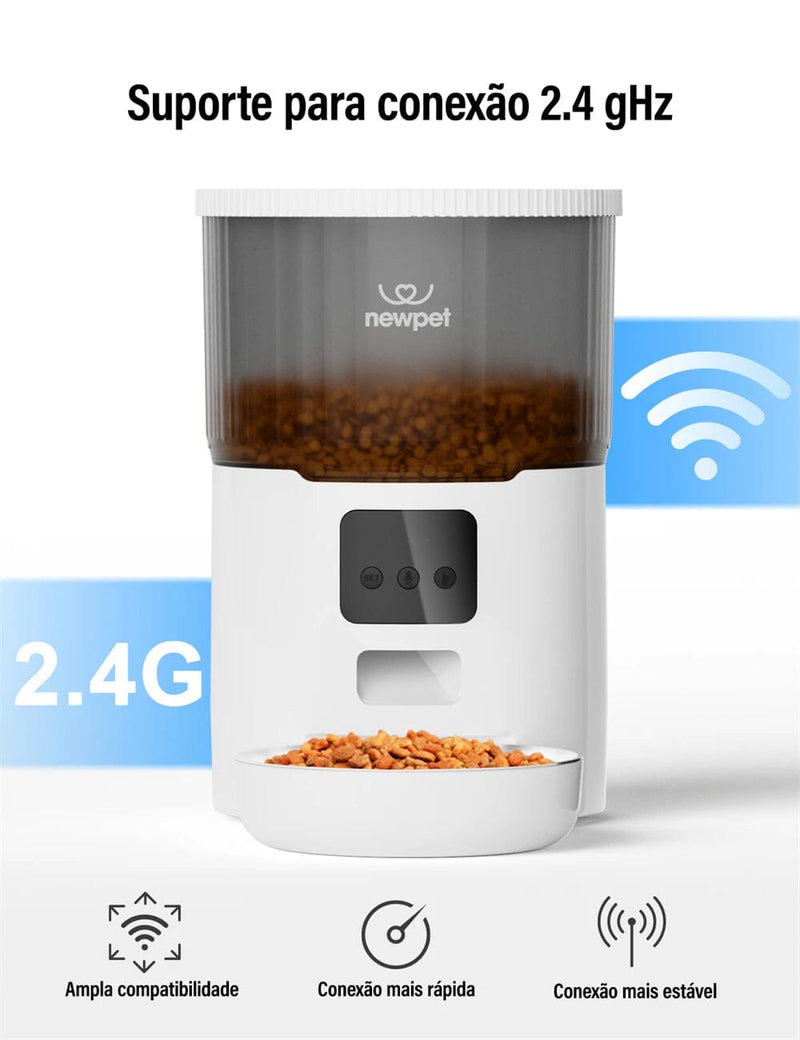 Alimentador Automático Inteligente - Ração na Hora Certa por App! Tigelas e Alimentadores Madrupet 