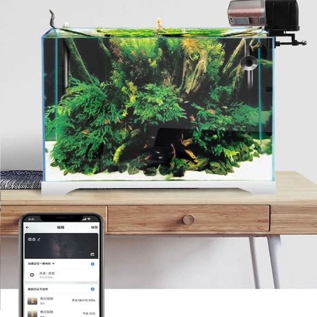 Alimentador automático para peixes programável Madrupet com suporte ajustável para aquários